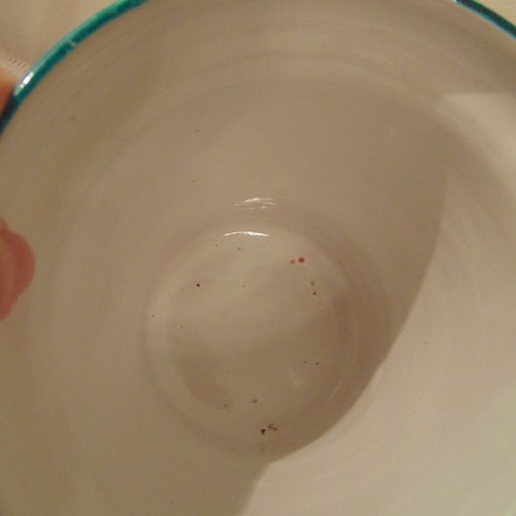 Vintage Ceramic Planter Pot, Glazed Shiny Surface, From Italy, 5.5 inches tall - Picture 5 of 6